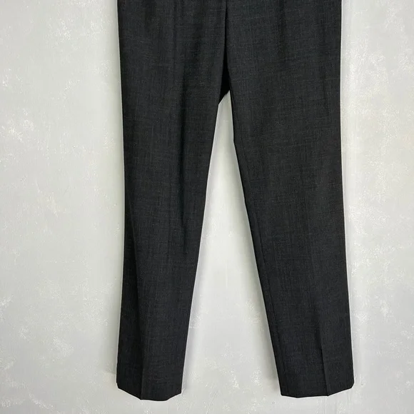 Lafayette 148 size 4 Irving stretch casual dress pant gray virgin wool - Picture 4 of 13